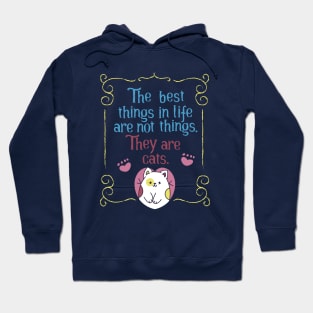 The best things in life are cats. Hoodie